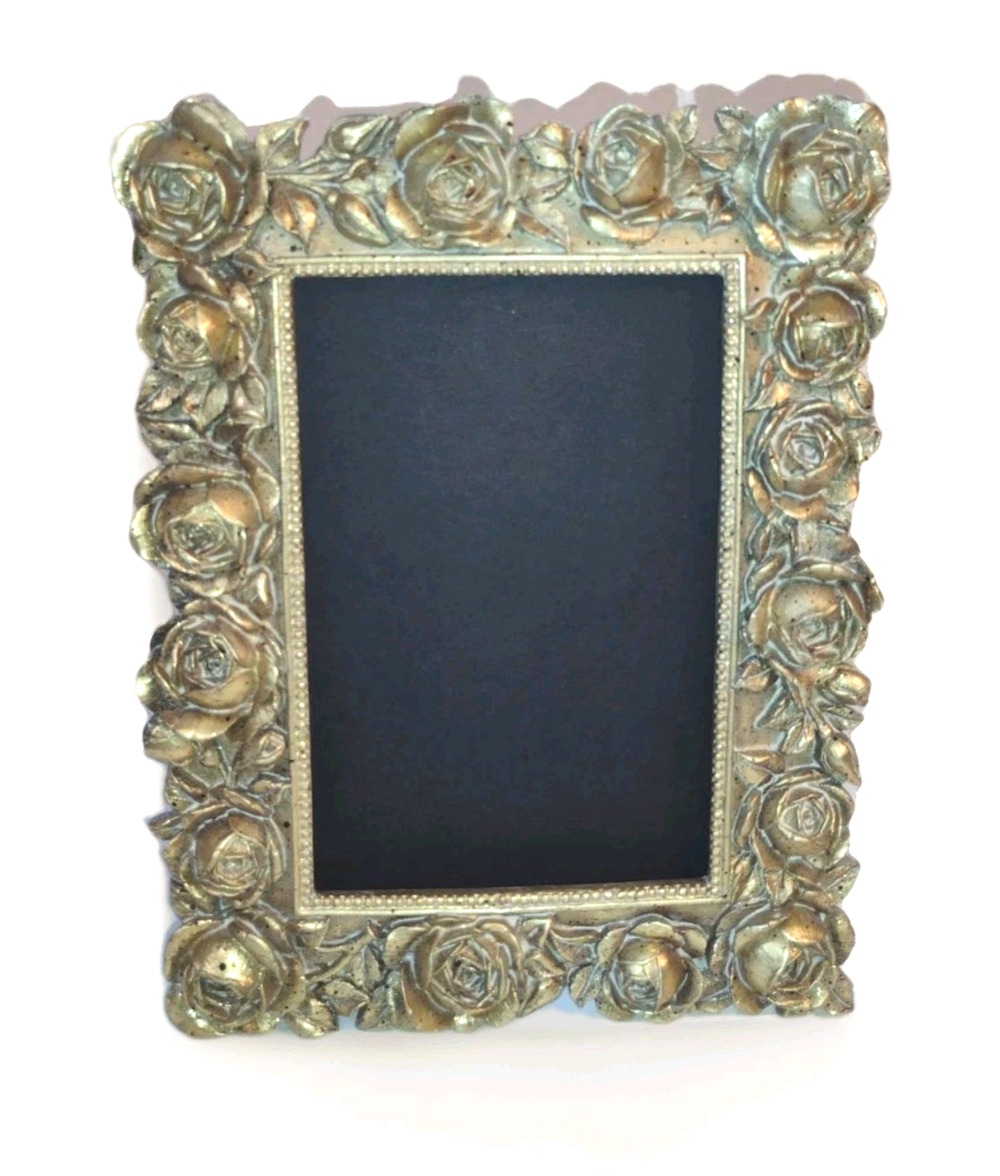 Gold Ornate Floral Picture Frame 4x6 Molded Resin Shabby Chic Baroque Goth